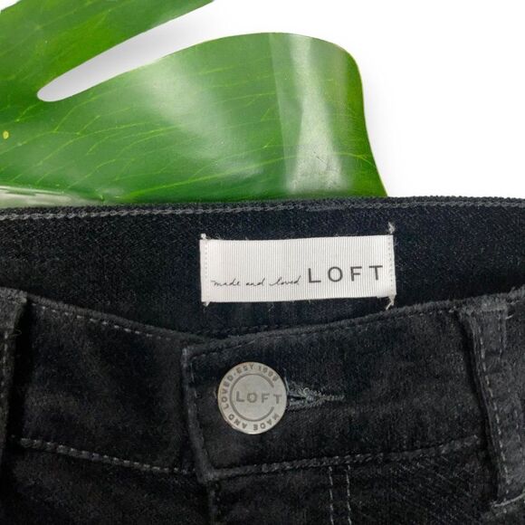 LOFT Modern Velvet Skinny Jeans in Black - Picture 9 of 10